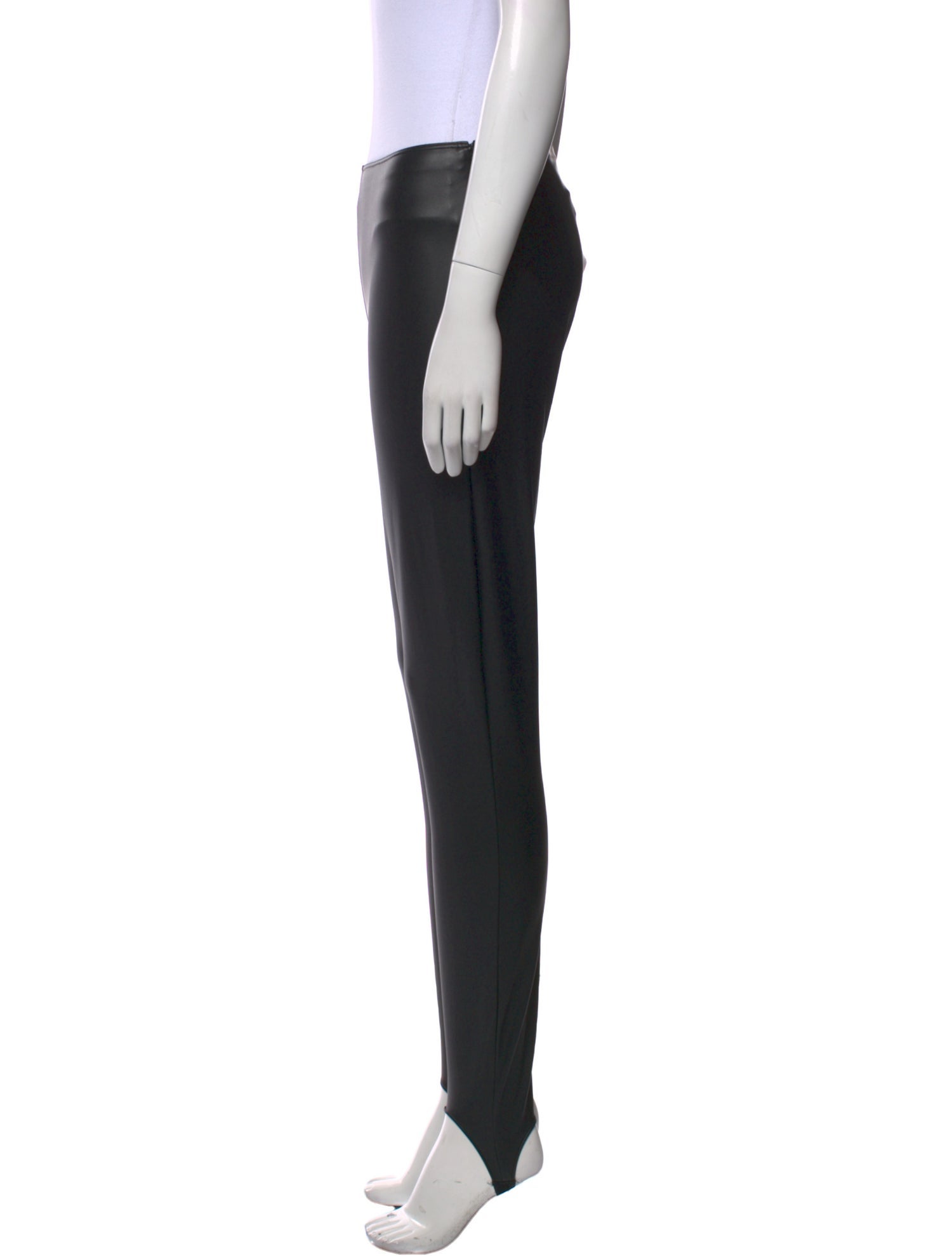 Amina Muaddi Faux Leather Skinny Leg Pants