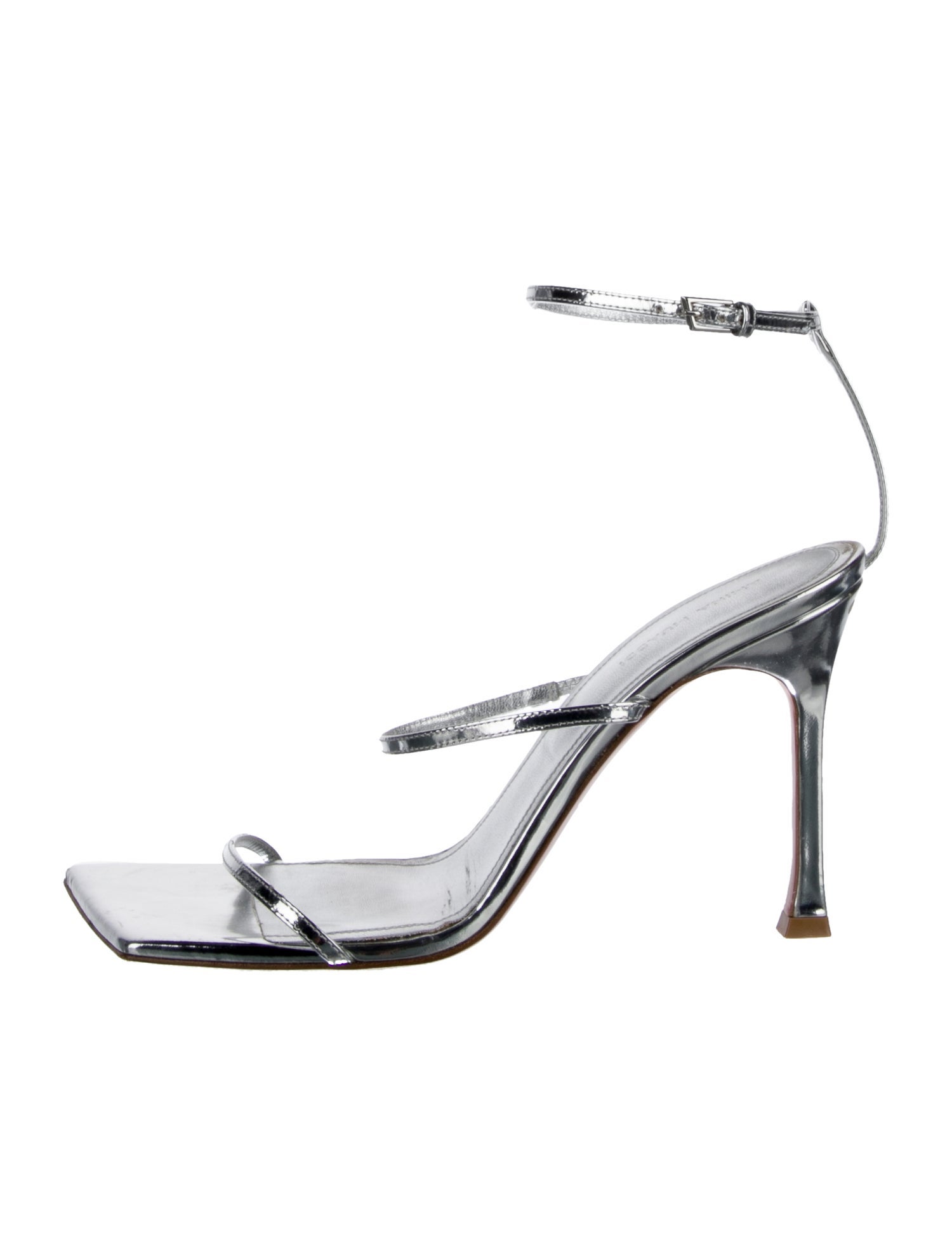 Amina Muaddi Maya Leather Sandals