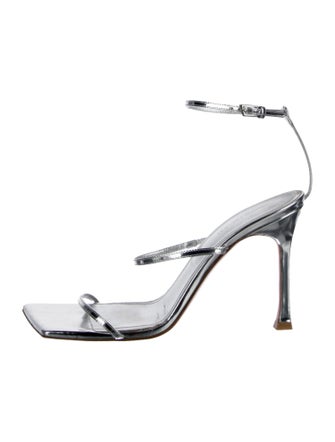 Amina Muaddi Maya Leather Sandals