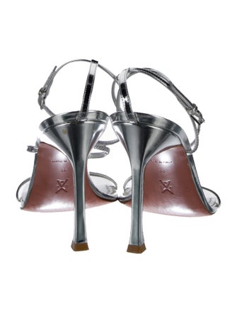 Amina Muaddi Maya Leather Sandals