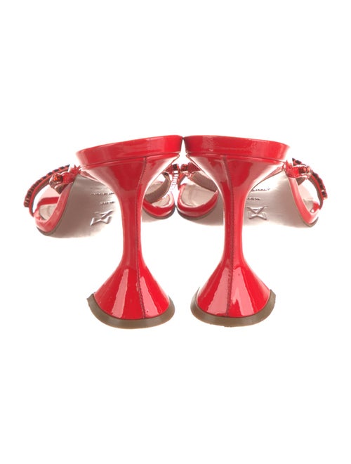Amina Muaddi Gilda Patent Leather Slides