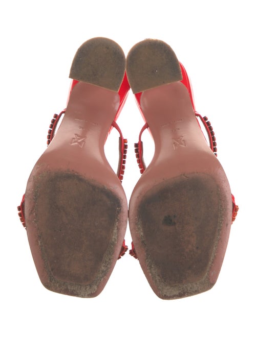 Amina Muaddi Gilda Patent Leather Slides