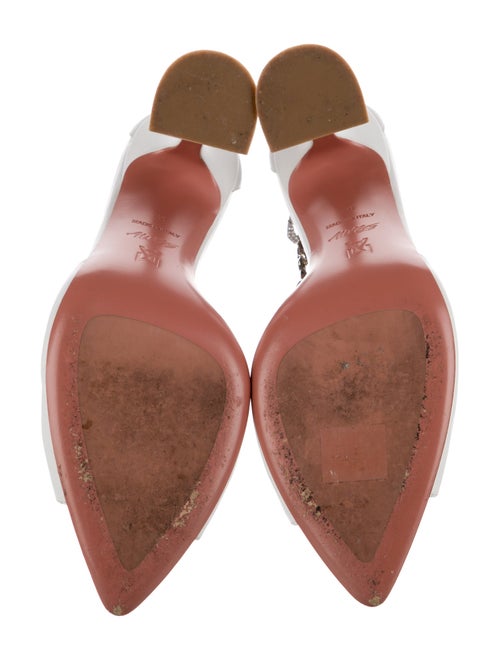 AWGE x Amina Muaddi Leather Chain-Link Accents Sandals