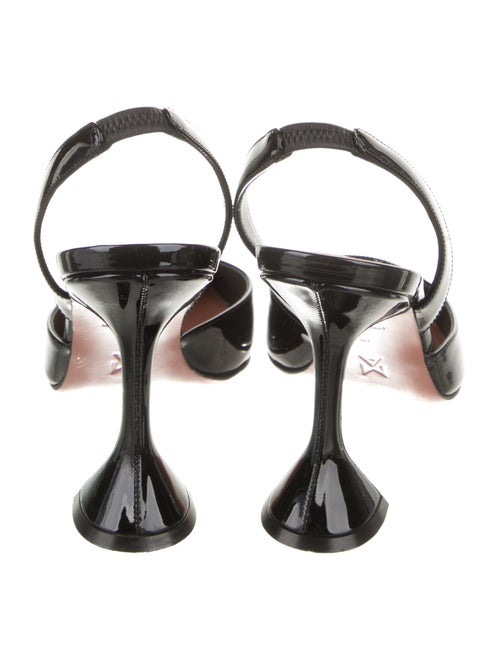 Amina Muaddi Holli Patent Leather Slingback Pumps