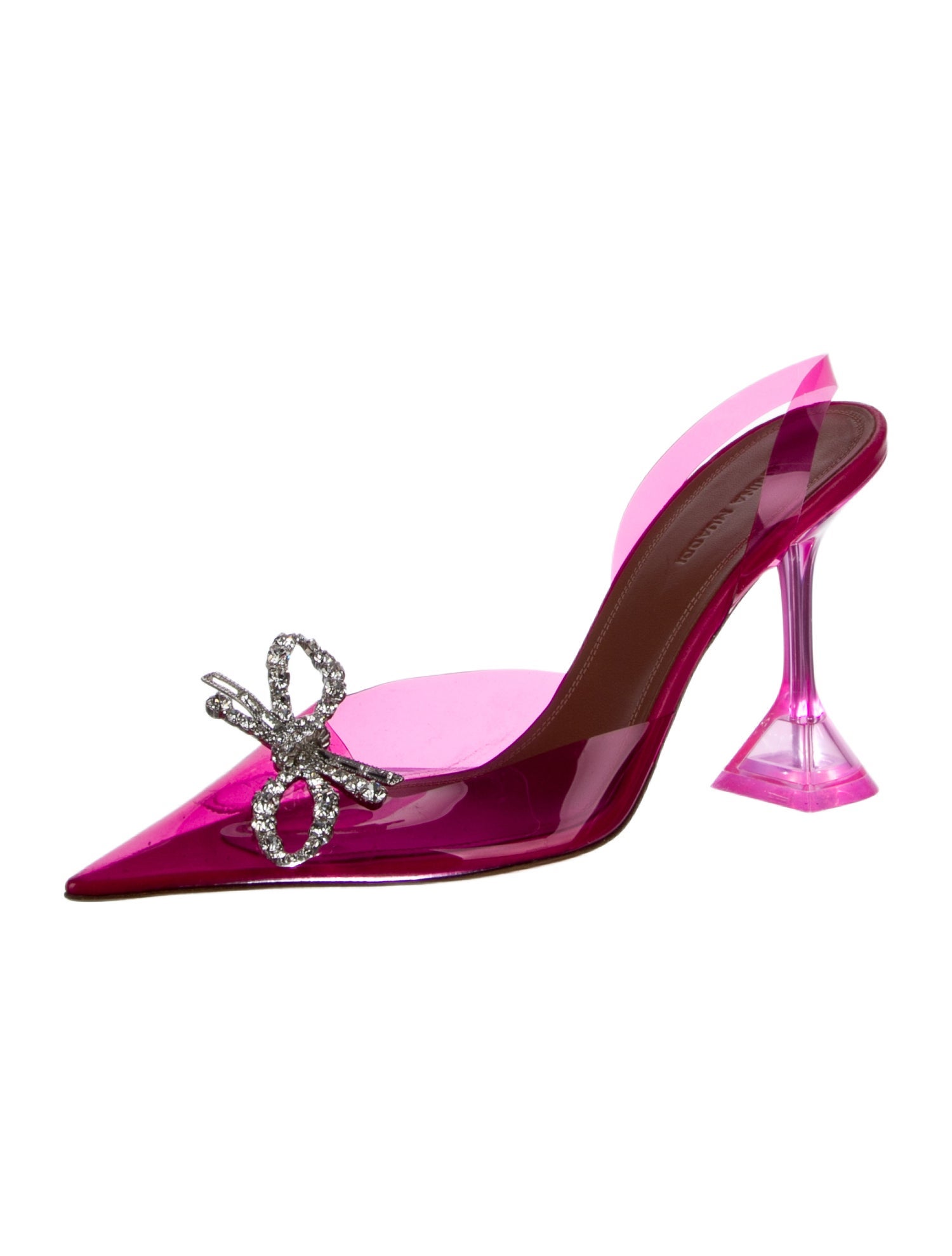 Amina Muaddi Rosie PVC Slingback Pumps