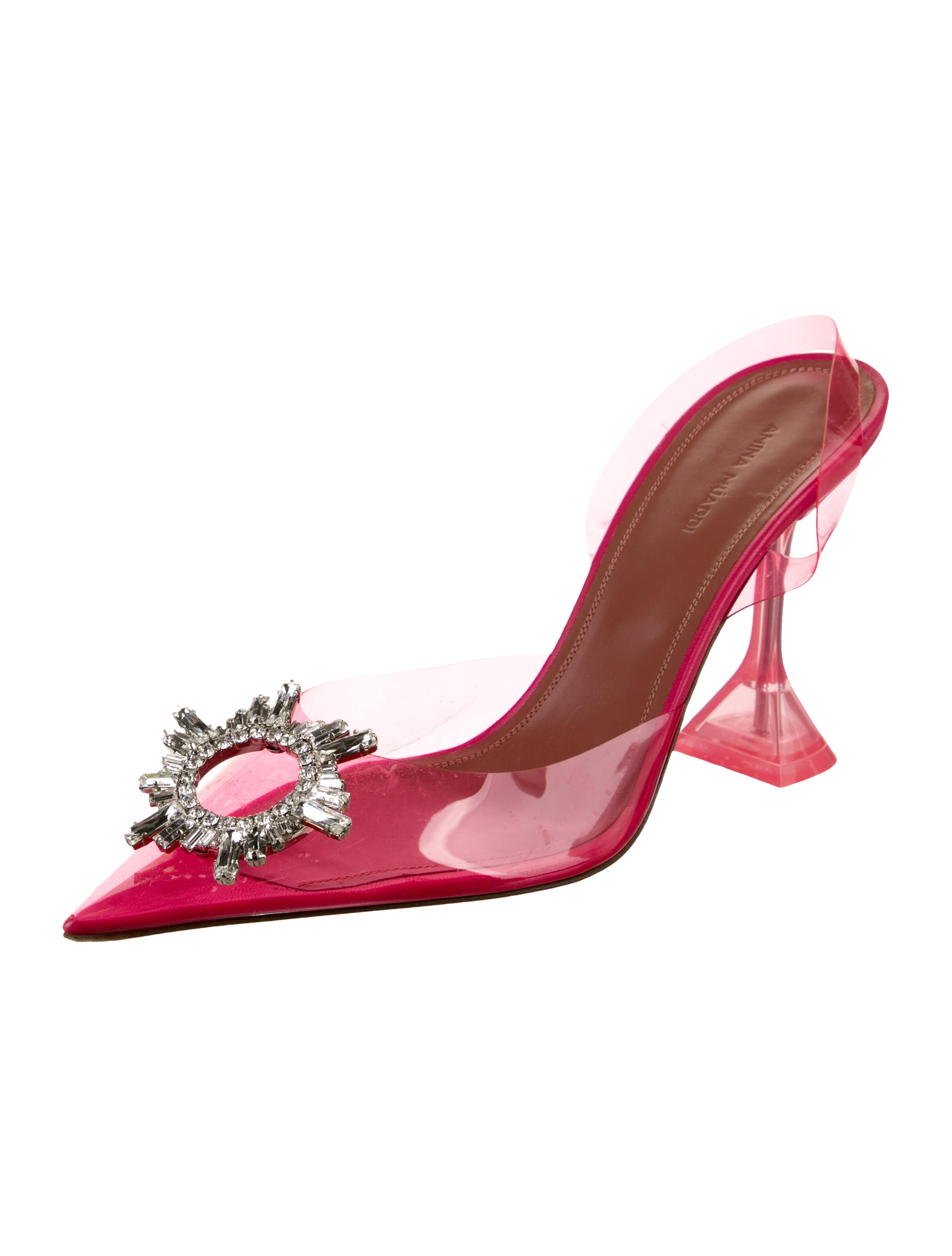 Amina Muaddi Begum PVC Slingback Pumps