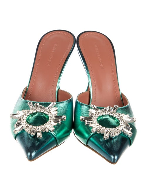 Amina Muaddi Begum Leather Mules