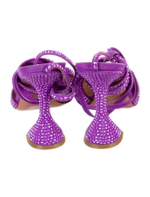 Amina Muaddi Crystal Embellishments Slingback Pumps