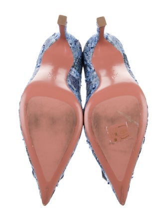 Amina Muaddi Camelia 90 Tweed Pumps