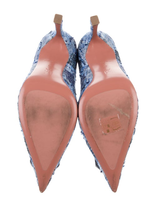 Amina Muaddi Camelia 90 Tweed Pumps