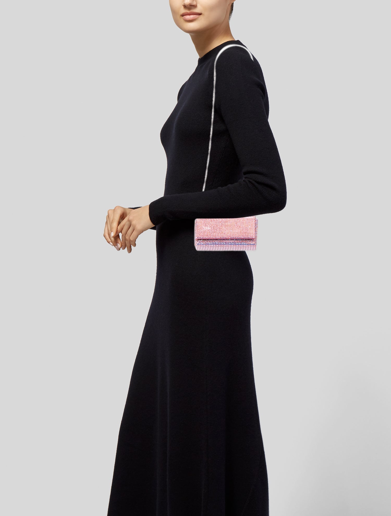 Amina Muaddi Crystal Minaudière