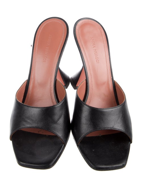 Amina Muaddi Lupita Leather Slides