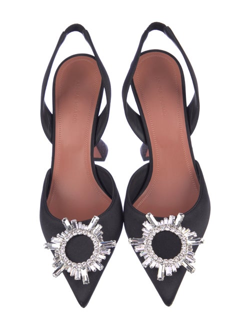 Amina Muaddi Begum Satin Slingback Pumps