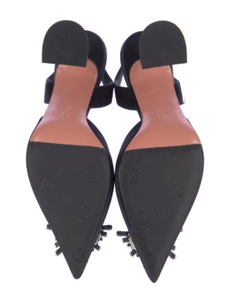 Amina Muaddi Begum Satin Slingback Pumps