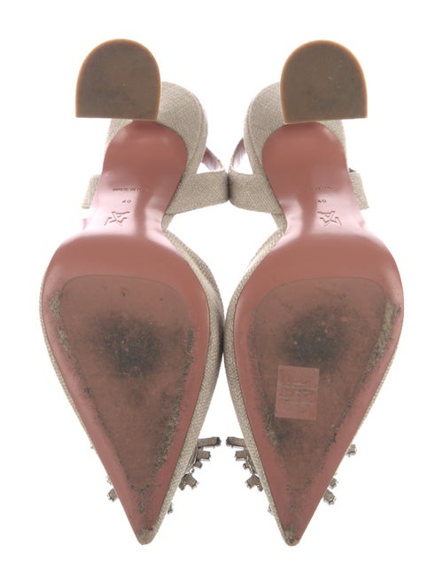 Amina Muaddi Begum Canvas Slingback Pumps