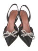 Amina Muaddi Rosie Satin Slingback Pumps