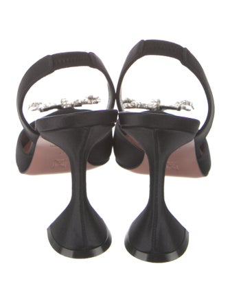 Amina Muaddi Rosie Satin Slingback Pumps