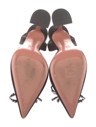 Amina Muaddi Rosie Satin Slingback Pumps