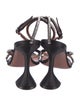 Amina Muaddi Satin Crystal Embellishments Sandals