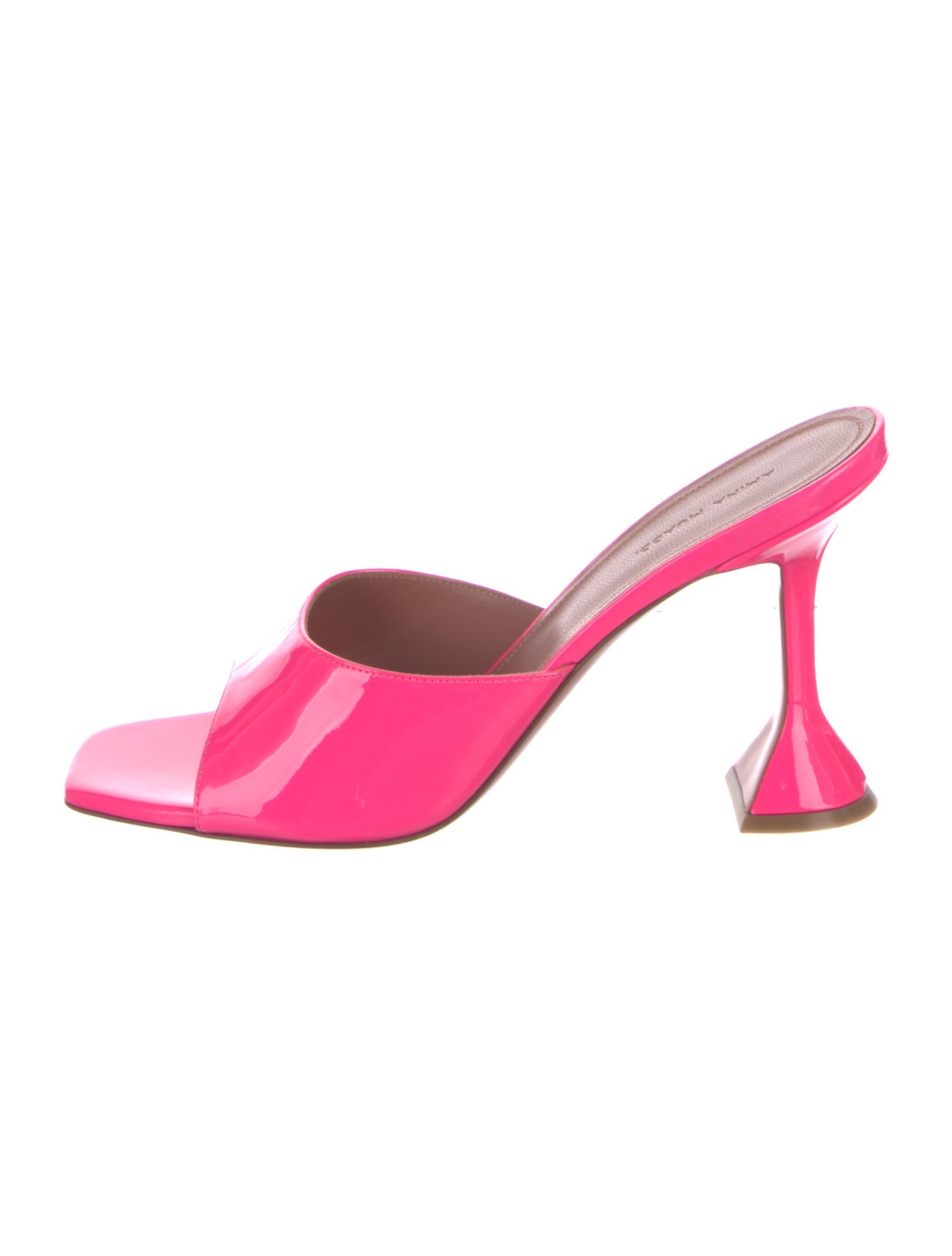 Amina Muaddi Patent Leather Slides