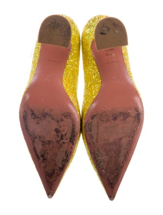Amina Muaddi Glitter Glitter Accents Pumps