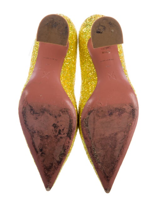 Amina Muaddi Glitter Glitter Accents Pumps