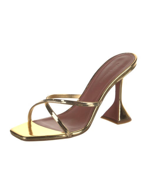 Amina Muaddi Henson Patent Leather Slides