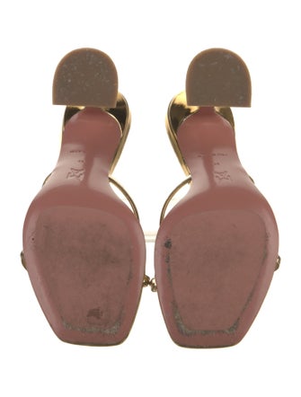 Amina Muaddi Henson Patent Leather Slides