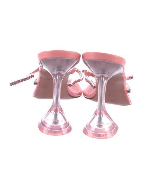 Amina Muaddi PVC Crystal Embellishments Mules