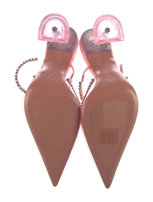 Amina Muaddi PVC Crystal Embellishments Mules