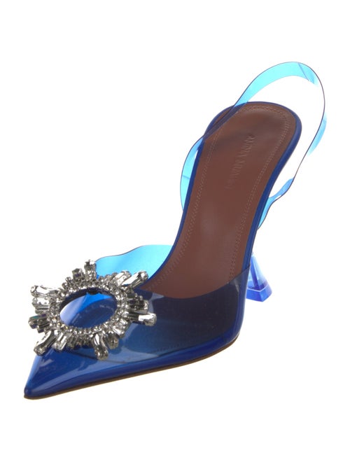 Amina Muaddi Begum Glass PVC Slingback Pumps