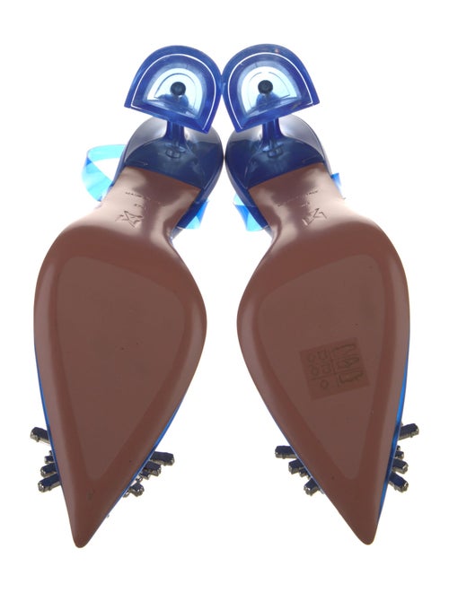 Amina Muaddi Begum Glass PVC Slingback Pumps