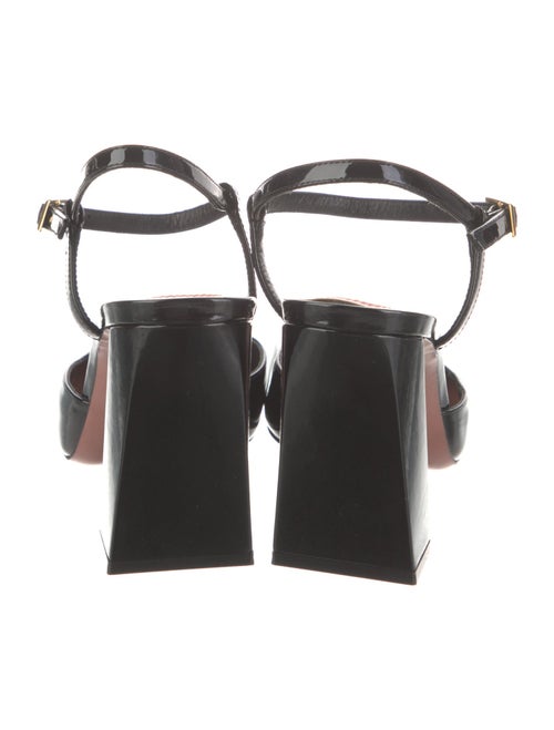 Amina Muaddi Patent Leather Slingback Pumps