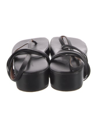 Amina Muaddi Leather Gladiator Sandals