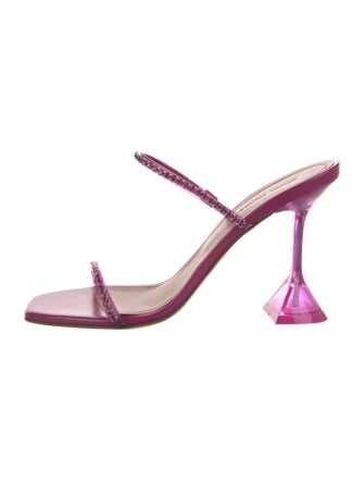 Amina Muaddi Gilda Leather Slides