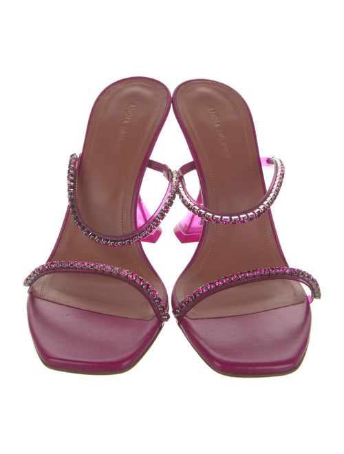 Amina Muaddi Gilda Leather Slides