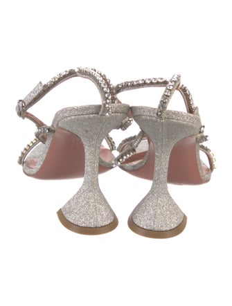 Amina Muaddi Gilda Glitter Sandals