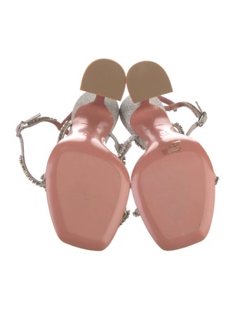 Amina Muaddi Gilda Glitter Sandals