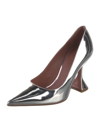 Amina Muaddi Ami Patent Leather Pumps