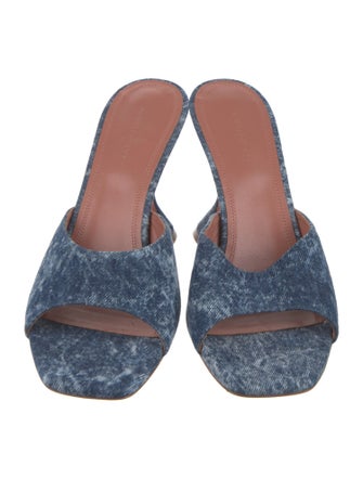 Amina Muaddi Lupita Denim Slides