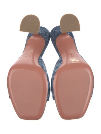 Amina Muaddi Lupita Denim Slides