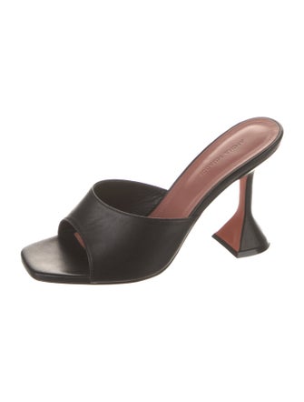 Amina Muaddi Lupita Leather Slides