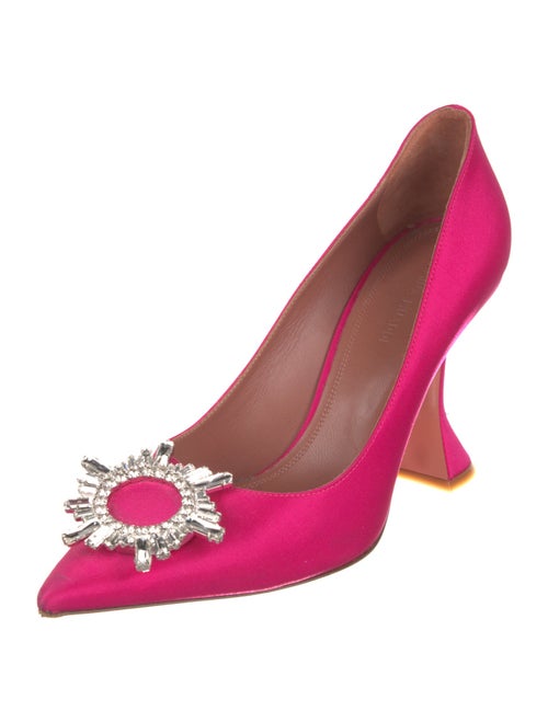 Amina Muaddi Begum Satin Pumps