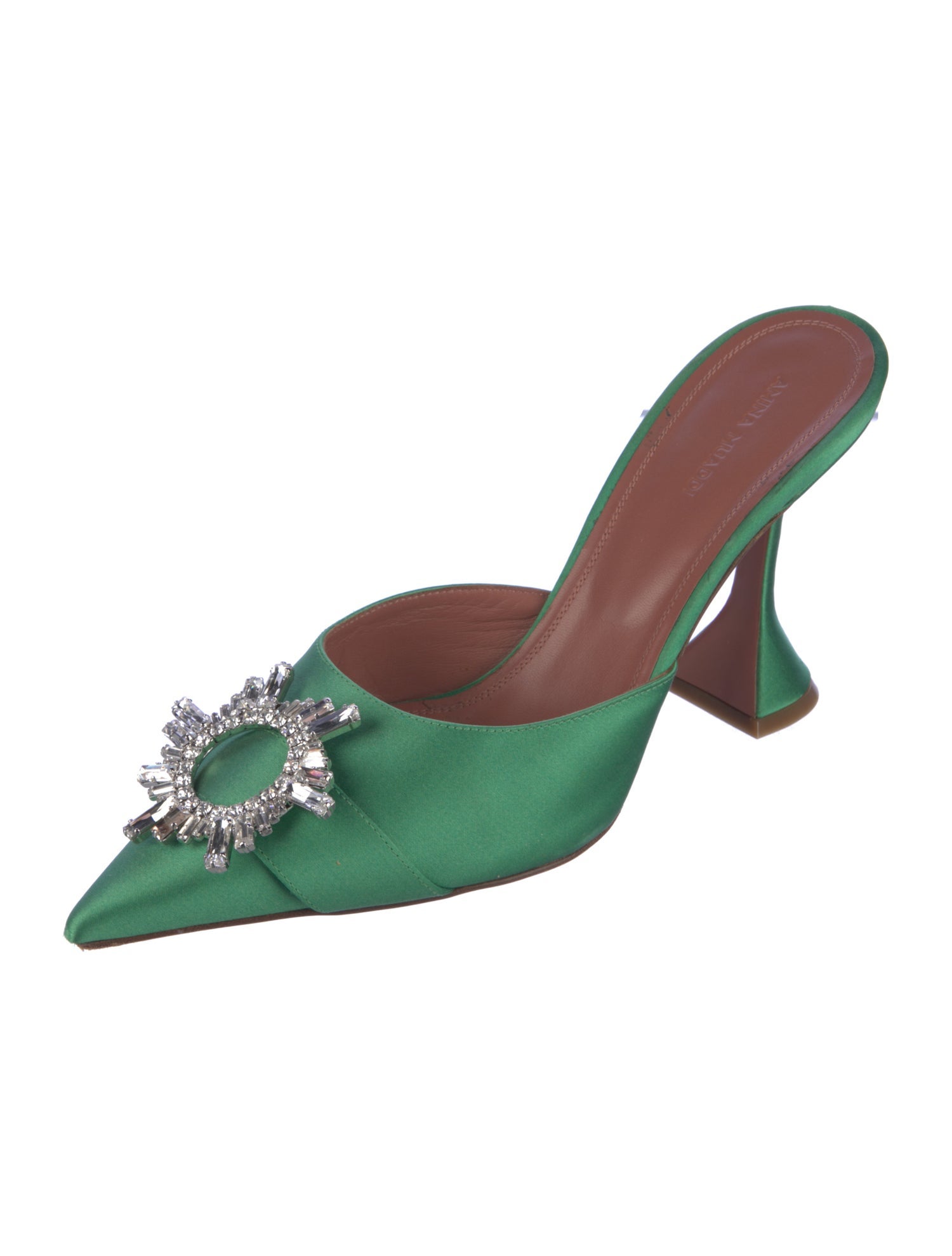 Amina Muaddi Begum Satin Mules