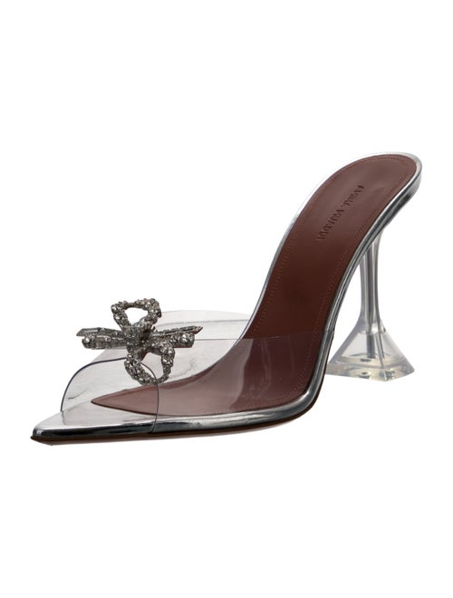Amina Muaddi Rosie Glass PVC Mules