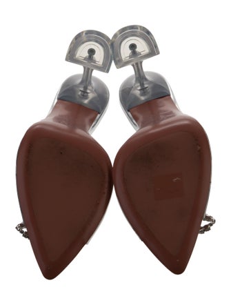 Amina Muaddi Rosie Glass PVC Mules