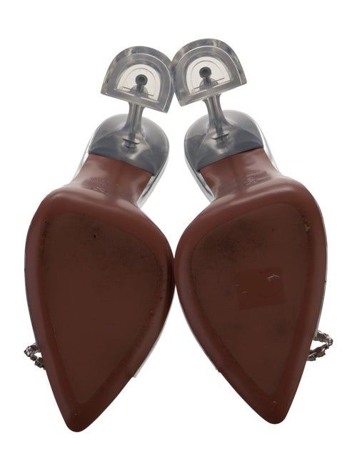 Amina Muaddi Rosie Glass PVC Mules