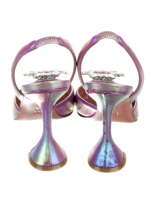 Amina Muaddi Begum Leather Slingback Pumps