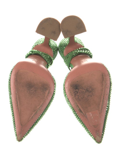 Amina Muaddi Karma Crystal Slingback Pumps