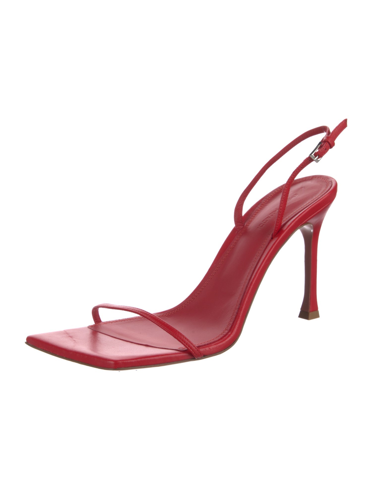 Amina Muaddi Leather Slingback Sandals